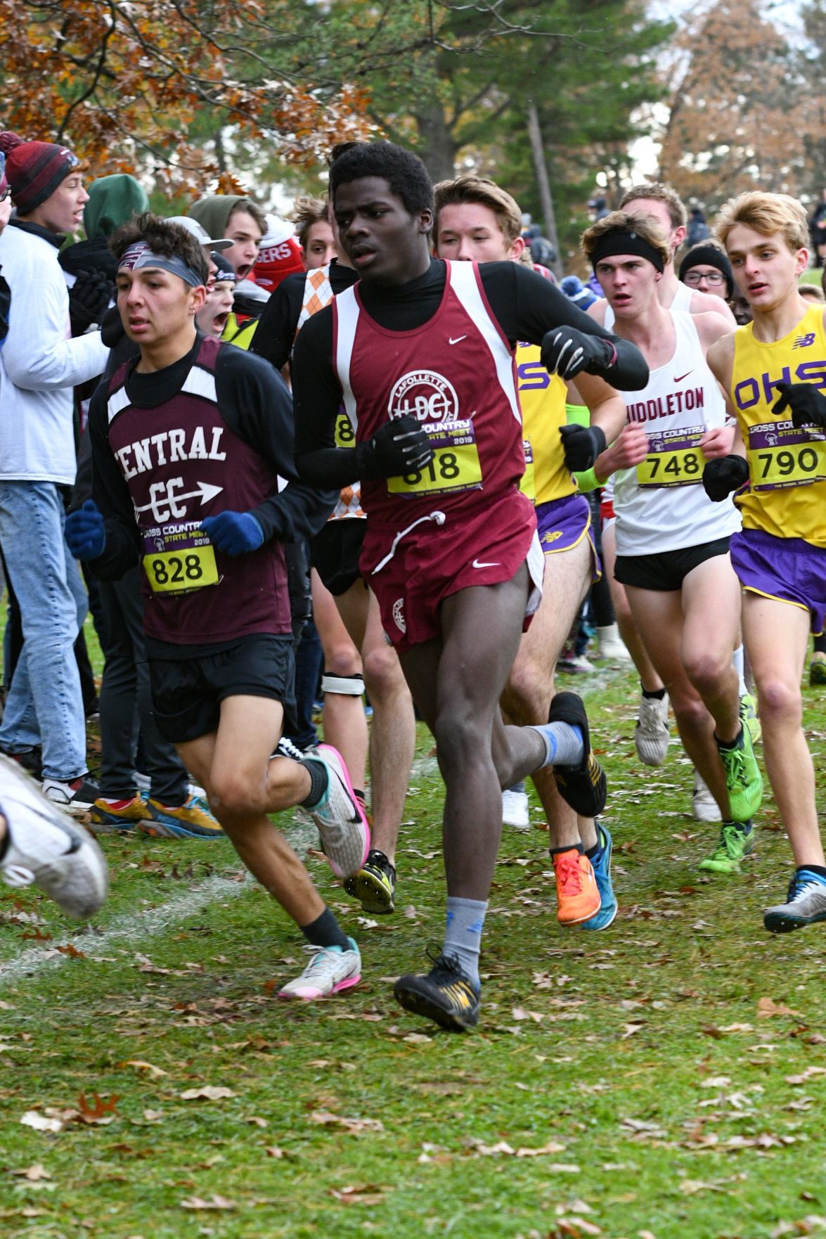 WIAA state cross country photo: Madison La Follette's Donte Buckingham